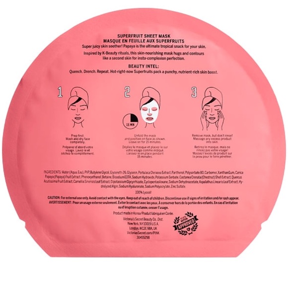 Victoria’s Secret Pink Love Big Papaya Mask - Picture 2 of 2